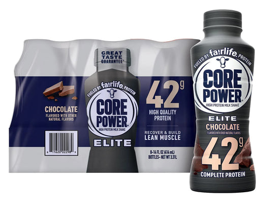 FAIRLIFE NUTRITION PLAN Core Power Elite 42g. Protein Shake, Chocolate - Liquid (14 fl. oz, 8 pk.)