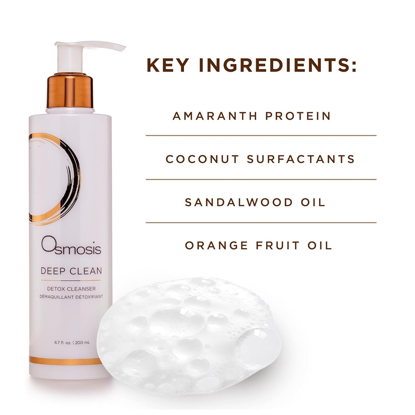 OSMOSIS DEEP CLEAN Detox Facial Cleanser, Face Wash with Coconut Oil for Oily, Acne Blemish-Prone Skin, Gently Removes Impurities