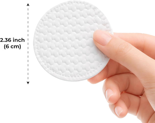 3D Cotton Rounds for Face, Textured Thick Cotton Pads, Tear-Resistant & Low Lint Makeup Remover Pads, Absorbent Toner Pads for Daily Skincare (200 Counts)